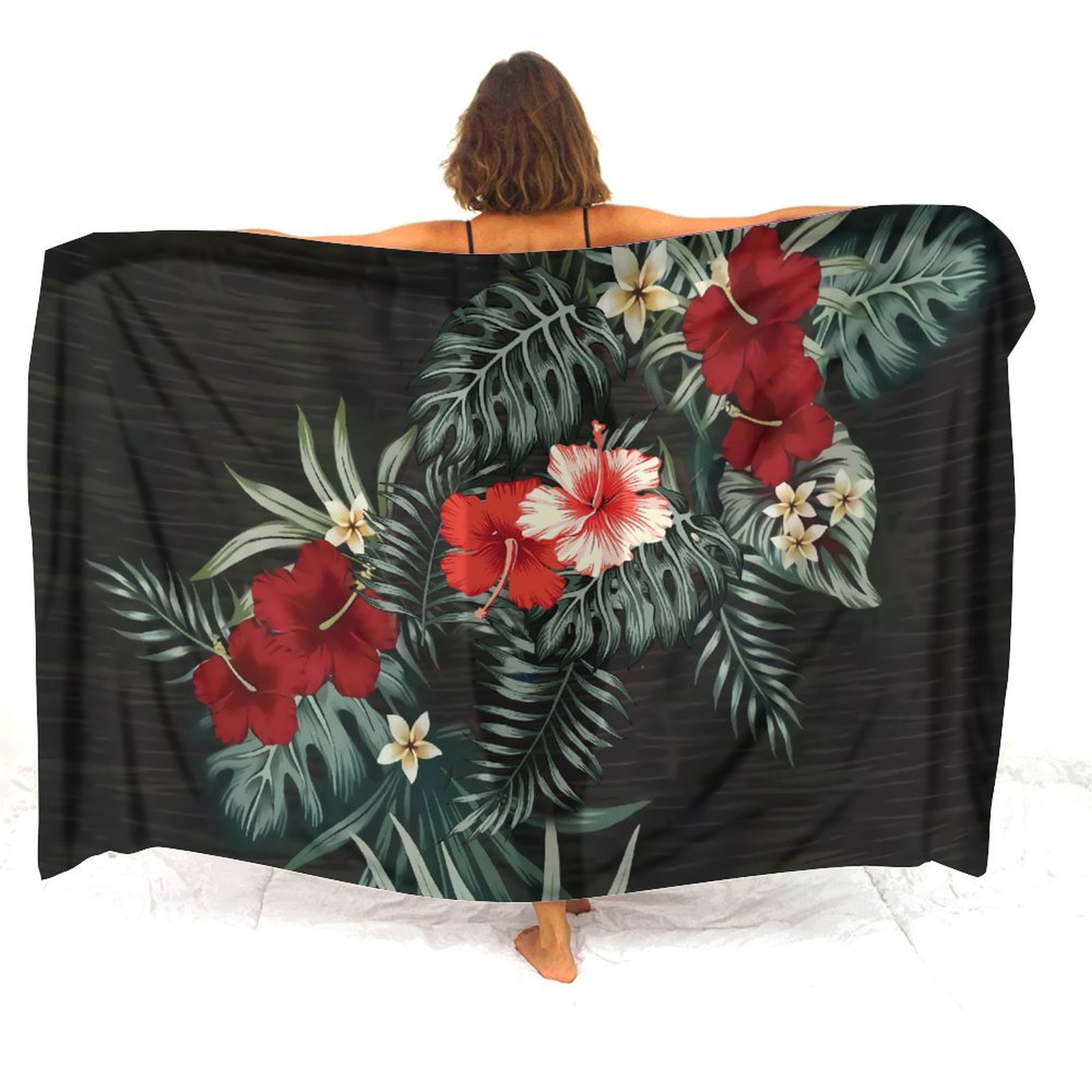 Printed Wrap Skirt - Hawaiian Resort Beach Apron Polynesian Vintage