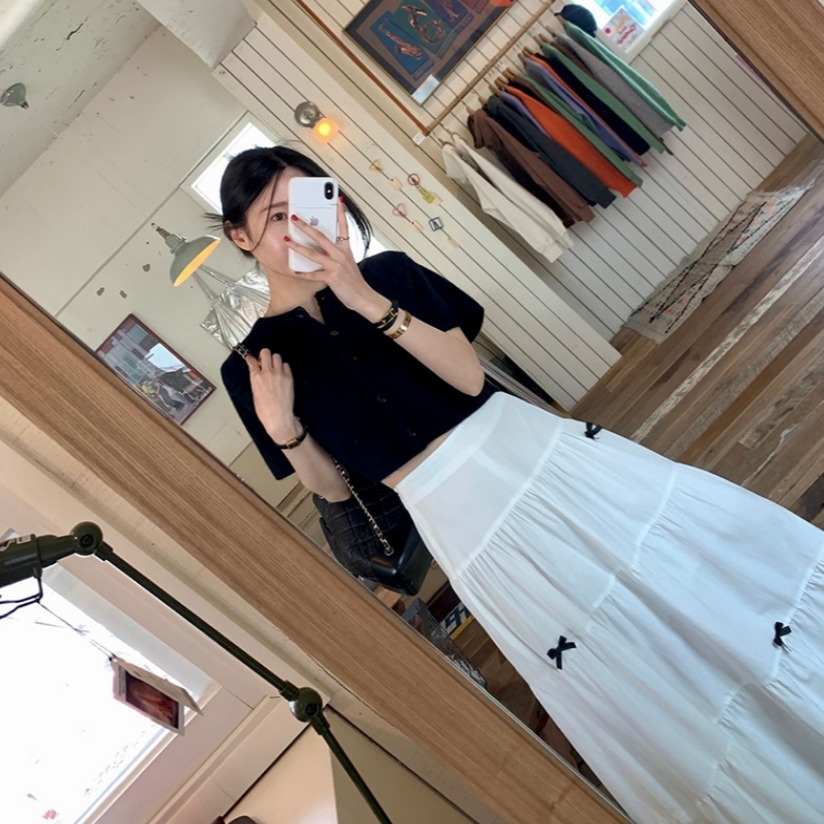 Knee-Length Silk Ribbon Half S - Women Fashion Online review and price