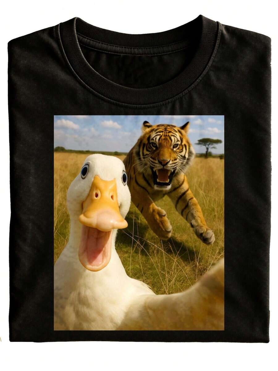 New Fun Duck And Tiger Print U - Women Fashion Fun review and price