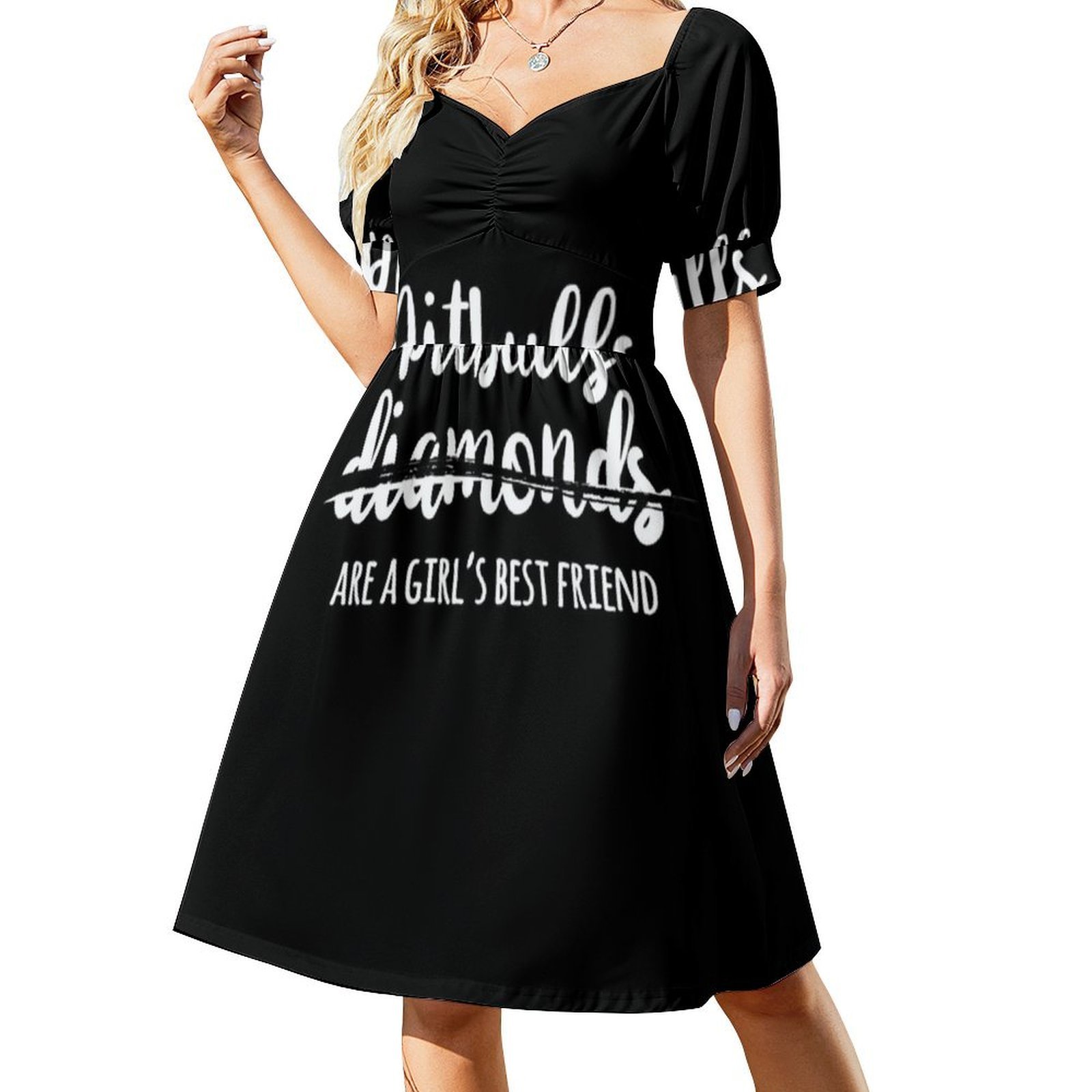 Pitbulls Are A Girl'S Best Fri - Smocked Dress Women review and price