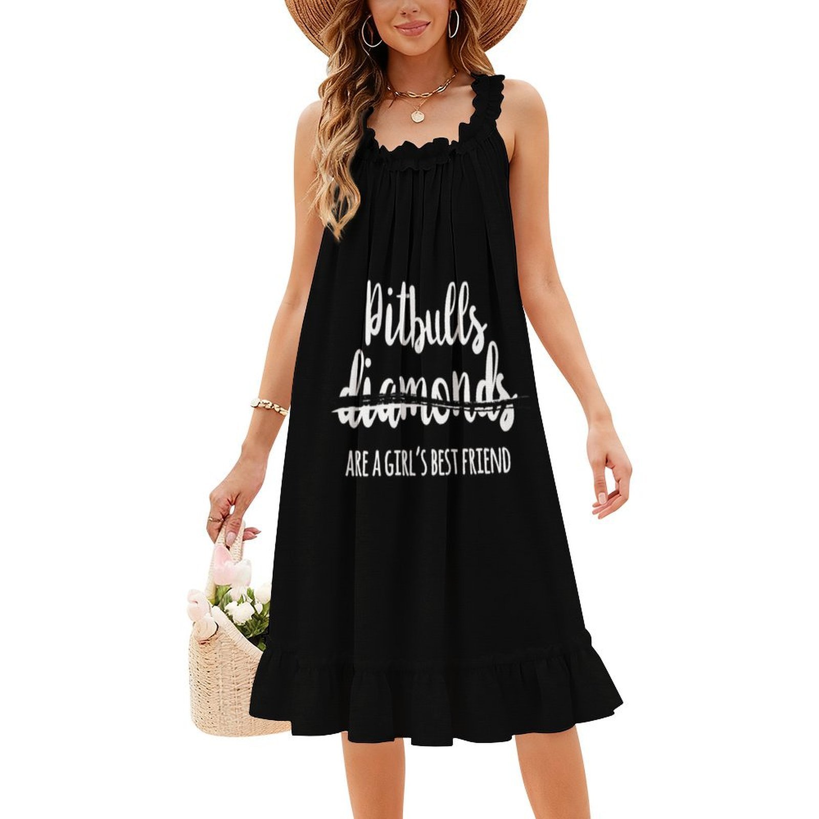 Pitbulls Are A Girl'S Best Fri - Smocked Dress Women review and price