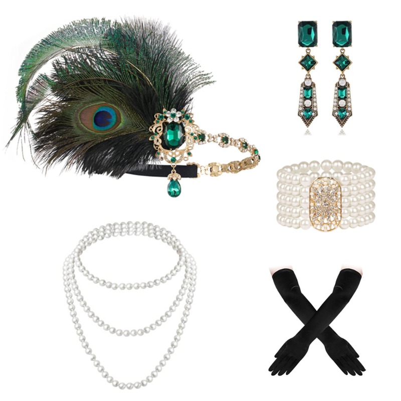 Flapper Accessories Set 1920s  - Women'S Fashion Roaring 20S review and price