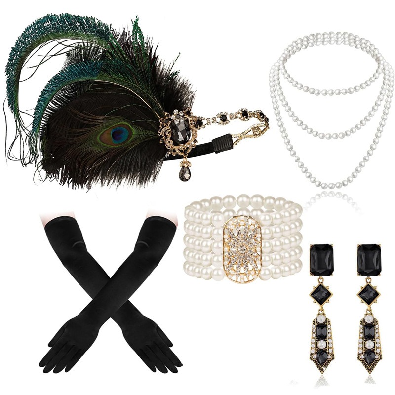 Flapper Accessories Set 1920s  - Women'S Fashion Roaring 20S review and price