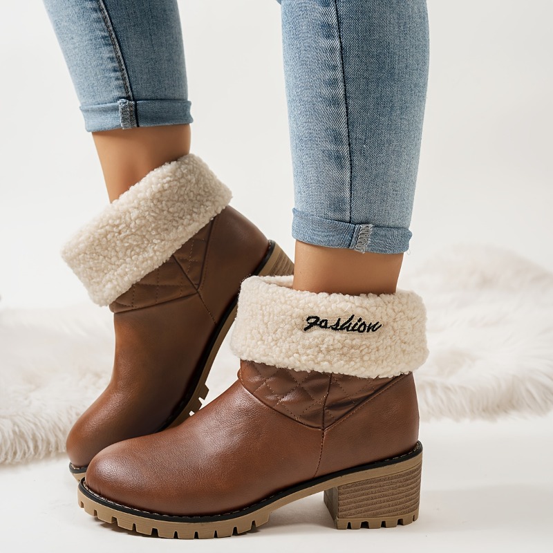 Winter New Foldable Cuff Fleec - Women Fashion Online review and price