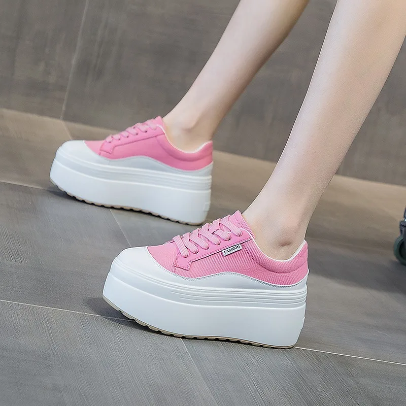 8cm New Canvas Genuine Leather - Women'S Fashion Gym Shoes review and price