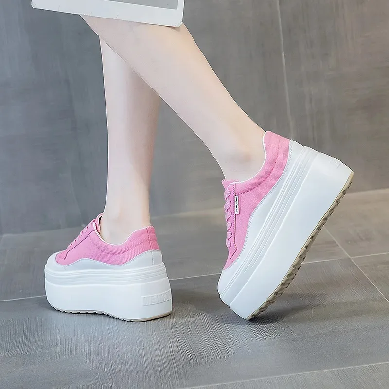 8cm New Canvas Genuine Leather - Women'S Fashion Gym Shoes review and price