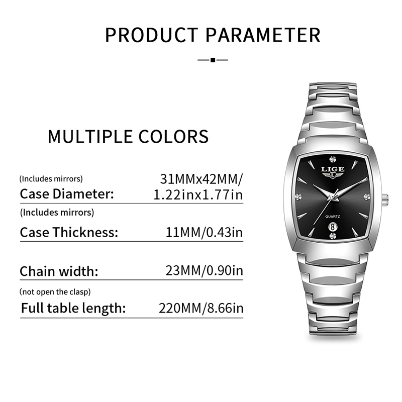 LIGE Watch women Business Luxu - Women Fashion Simple review and price
