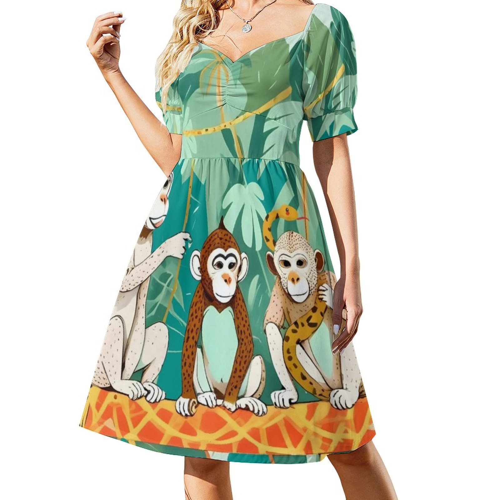 Play Date Monkeys Jungle Playi - Smocked Dress Women review and price