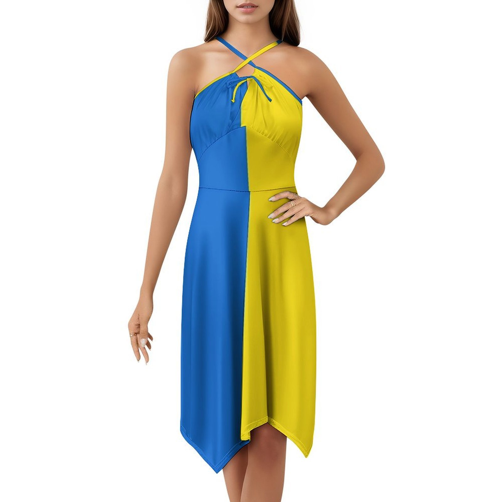 Ukrainian Flag Floral Smock Dr - Smocked Dress Women review and price