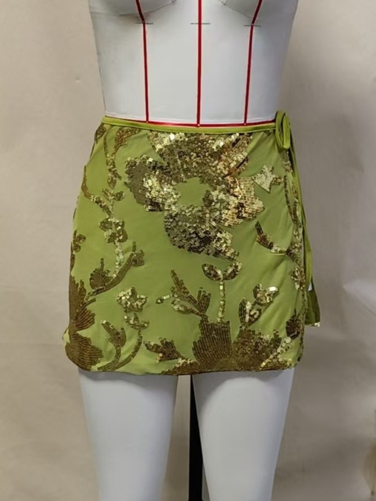 Womens Sequins Dance Beach Ski - Printed Wrap Skirt review and price