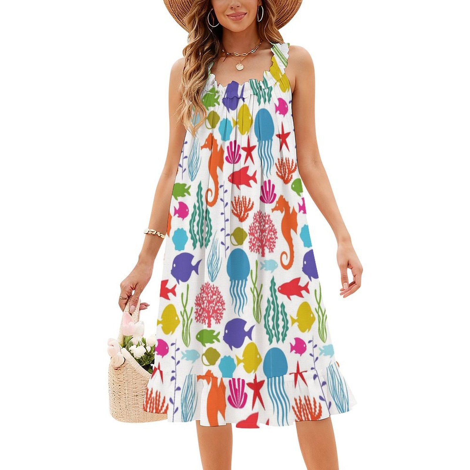 Tropical 08 Floral Smock Dress - Smocked Dress Women review and price