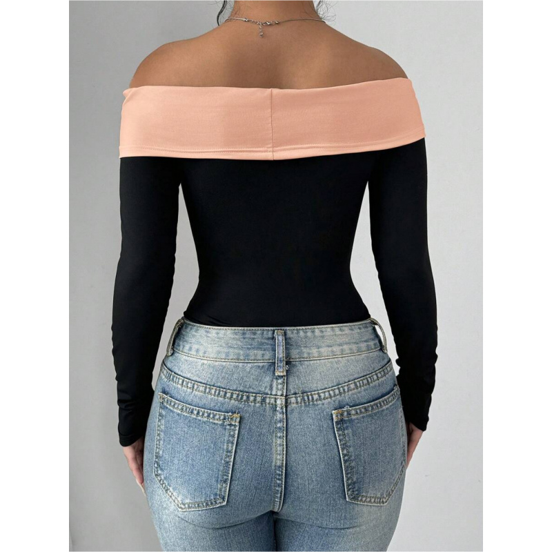 Bowknot Decor Off Shoulder Bod - Women Fashion Style review and price